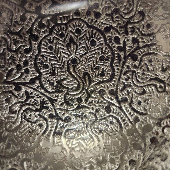 Vintage Silver Plated Bowl & Spoon Set With Velvet Box - Ornate Design - 3.5" Bo - Picture 8 of 8